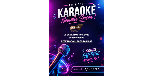 À VOS MICROS ! LA PROCHAINE SOIRÉE KARAOKÉ ARRIVE CHEZ PANASIA !